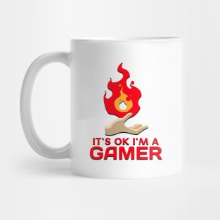 Its Ok Im A Gamer Red Mug